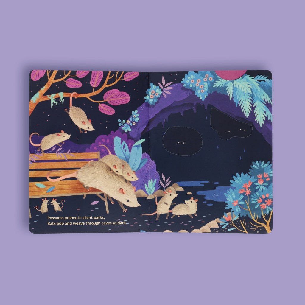 Interior spread of MOONLIGHT PRANCE (Chronicle Books) by Serena Gingold Allen, illustrated by Teagan White